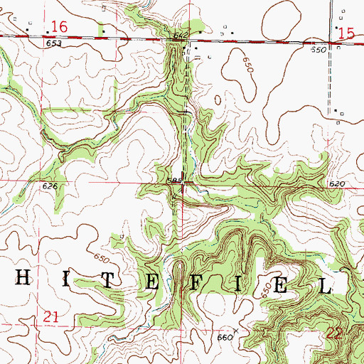 Topographic Map of Township of Whitefield, IL