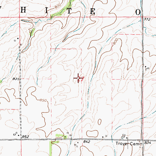 Topographic Map of Township of White Oak, IL