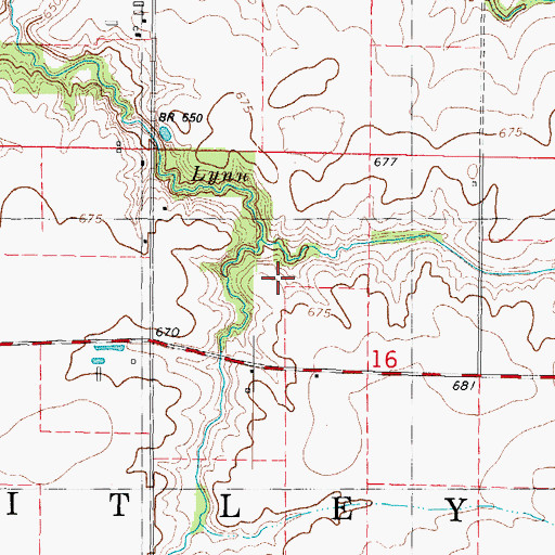 Topographic Map of Township of Whitley, IL