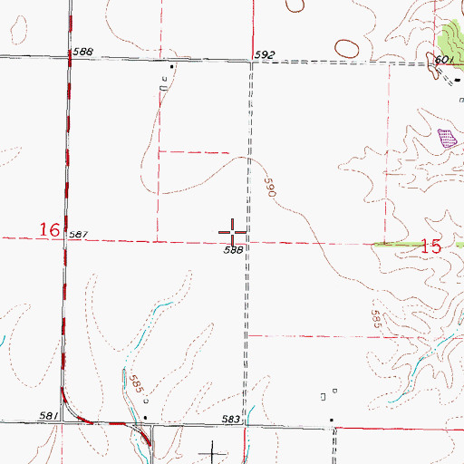 Topographic Map of Township of Williams, IL