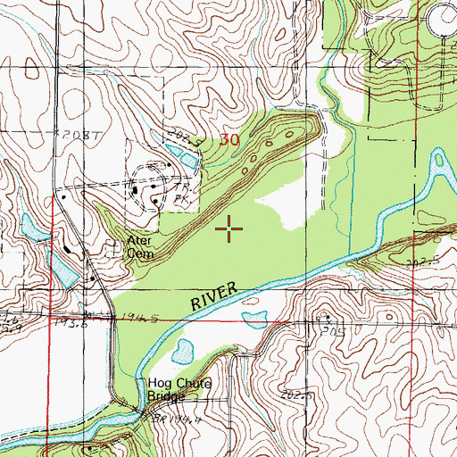 Topographic Map of Township of Willow Branch, IL