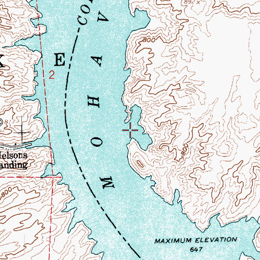 Topographic Map of Millsite Cove, AZ