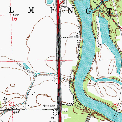 Topographic Map of Township of Wilmington, IL