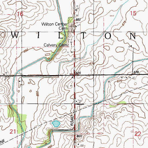 Topographic Map of Township of Wilton, IL