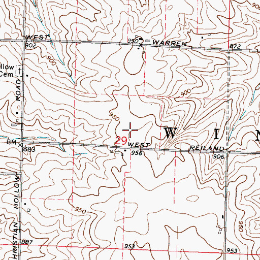 Topographic Map of Township of Winslow, IL