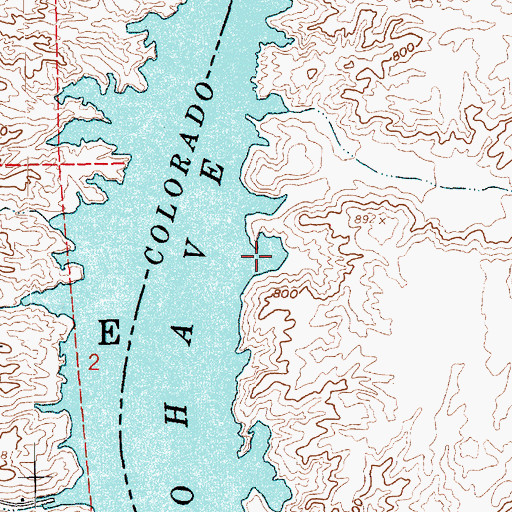 Topographic Map of Dolly Hill Cove, AZ