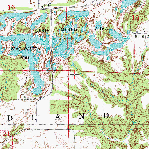 Topographic Map of Township of Woodland, IL