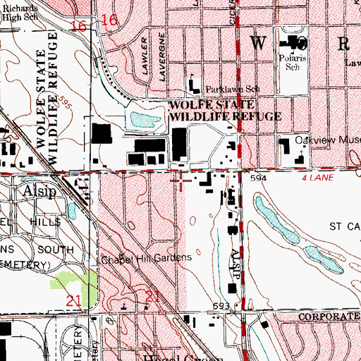 Topographic Map of Township of Worth, IL