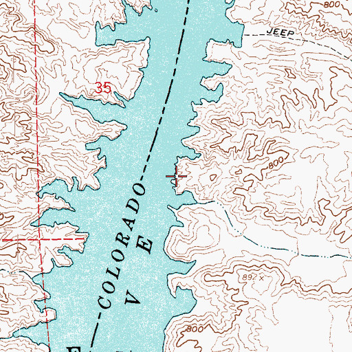 Topographic Map of One Mile Light, AZ