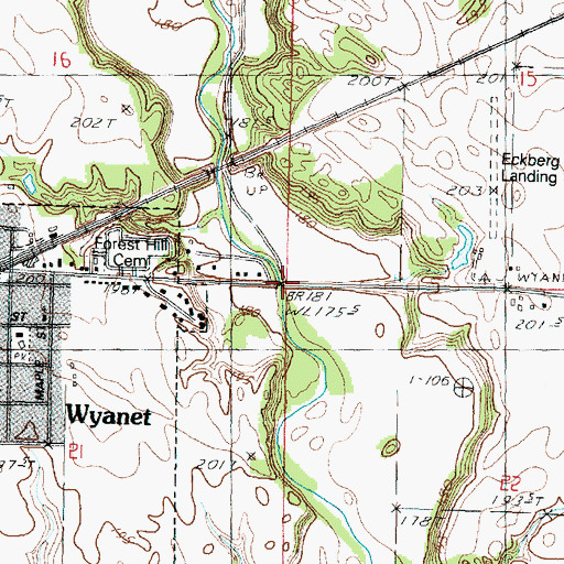 Topographic Map of Township of Wyanet, IL