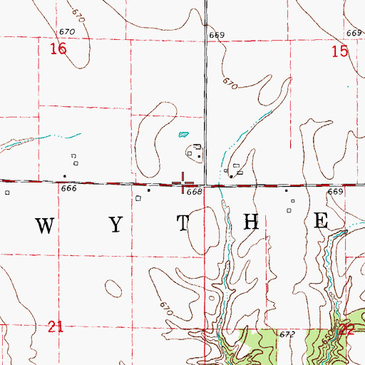 Topographic Map of Township of Wythe, IL