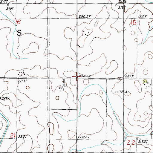 Topographic Map of Township of Yates, IL