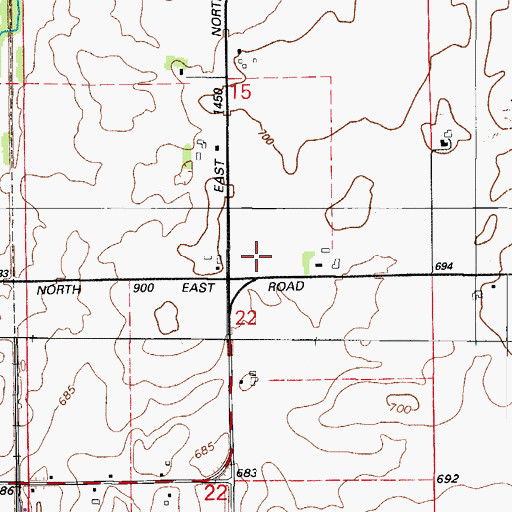 Topographic Map of Township of Yellowhead, IL