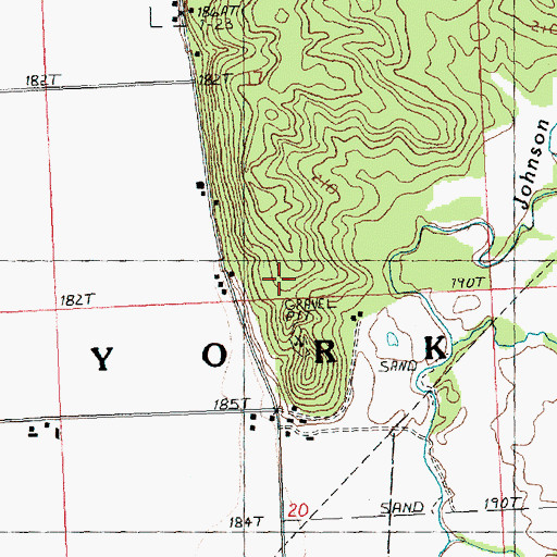 Topographic Map of Township of York, IL