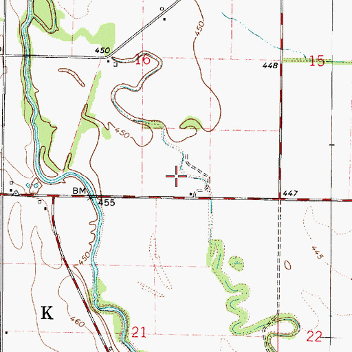 Topographic Map of Township of York, IL