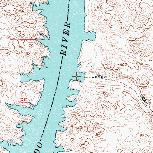 Topographic Map of Oil Pan Cove, AZ