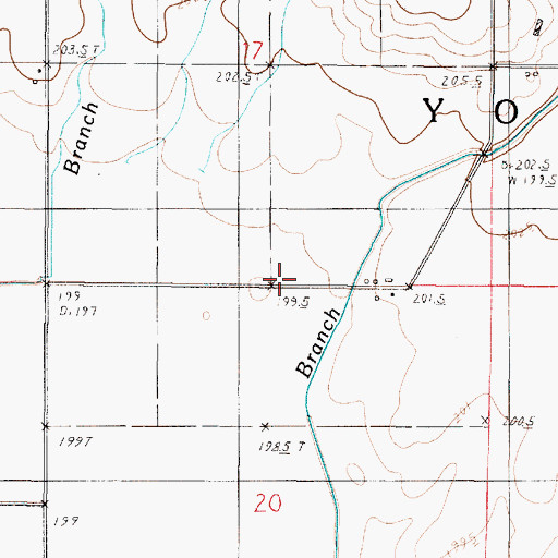 Topographic Map of Township of Young America, IL