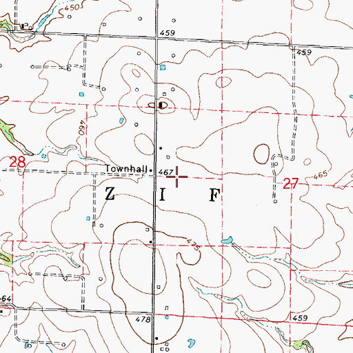 Topographic Map of Township of Zif, IL