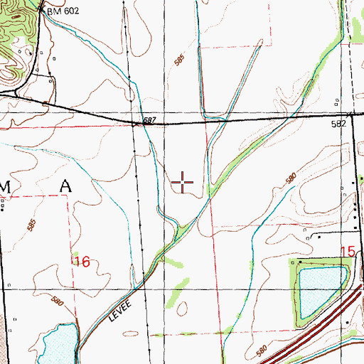 Topographic Map of Township of Zuma, IL