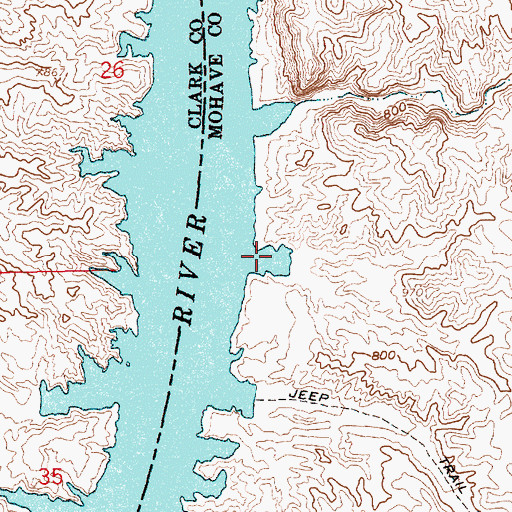 Topographic Map of Russian Cove, AZ
