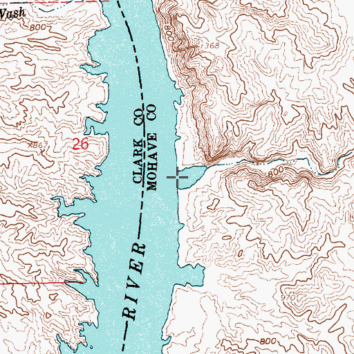 Topographic Map of Pope Mine Cove, AZ