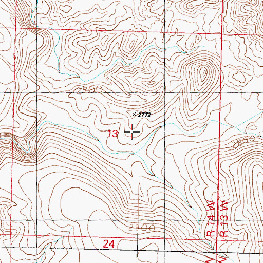 Topographic Map of Black Mesa, AZ