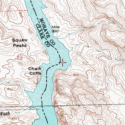 Topographic Map of Squaw Peaks Cove, AZ