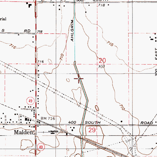 Topographic Map of Ahlgrim Ditch, IN