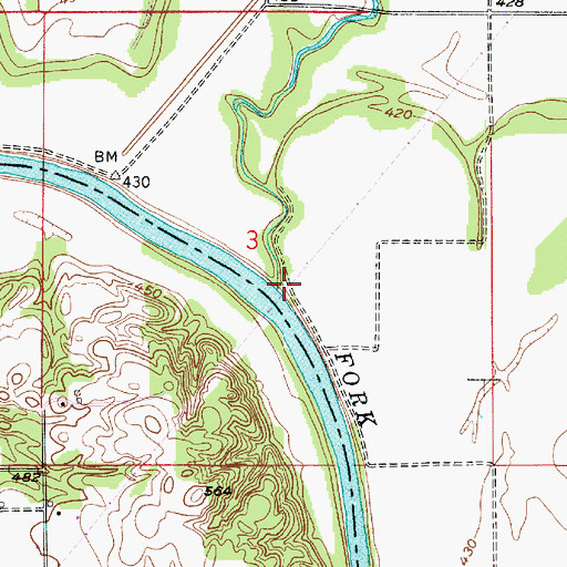 Topographic Map of Aikman Creek, IN