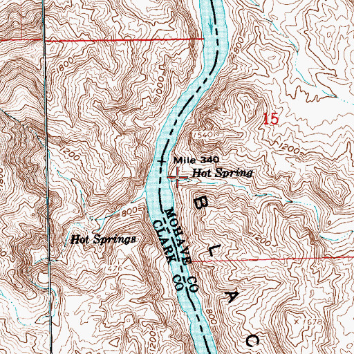 Topographic Map of Lost Man Hot Spring, AZ
