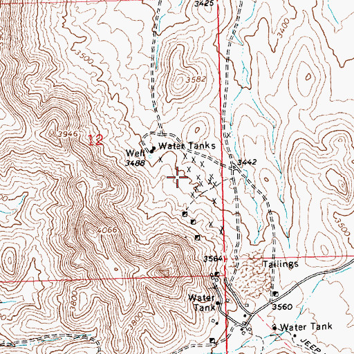Topographic Map of Al Smith Mine, AZ