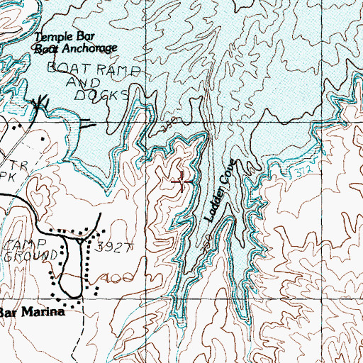 Topographic Map of Ladder Cove, AZ