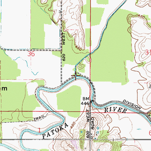 Topographic Map of Altar Creek, IN