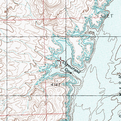 Topographic Map of Cormorant Cove, AZ