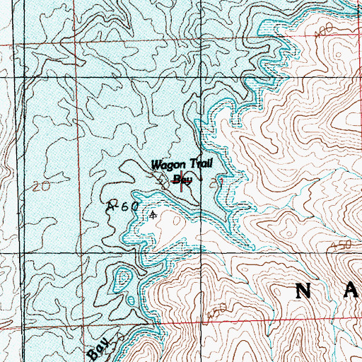 Topographic Map of Wagon Trail Bay, AZ