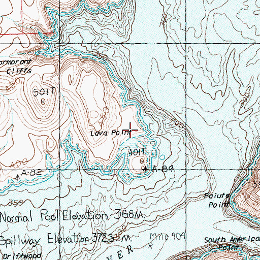 Topographic Map of Lava Point, AZ