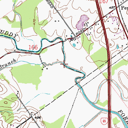 Topographic Map of Anson Branch, IN