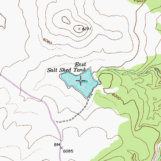 Topographic Map of East Salt Shed Tank, AZ