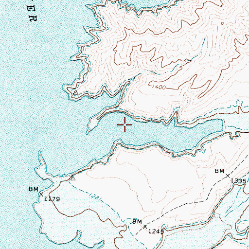 Topographic Map of Bass Cove, AZ