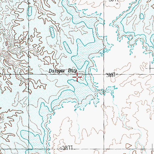Topographic Map of Danger Bay, AZ
