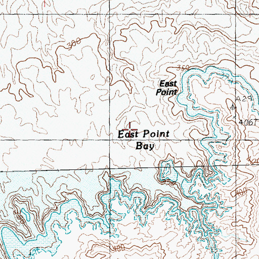 Topographic Map of East Point Bay, AZ