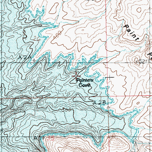 Topographic Map of Painters Cove, AZ