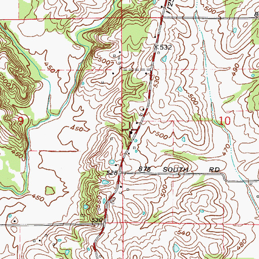 Topographic Map of Assembly of God Church, IN