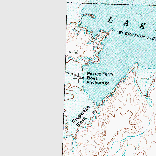 Topographic Map of Pearce Ferry Boat Anchorage, AZ