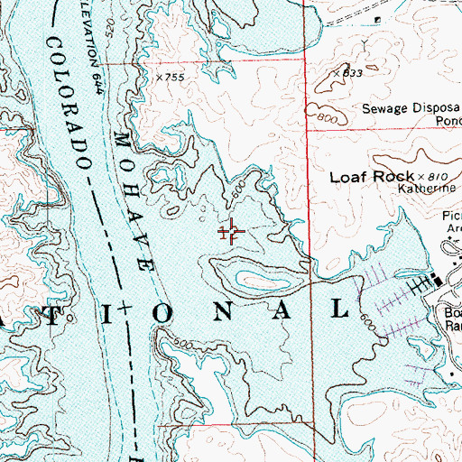 Topographic Map of Sand Cove, AZ