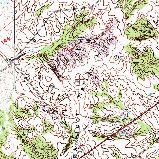 Topographic Map of Barefoot Nation Hills, IN