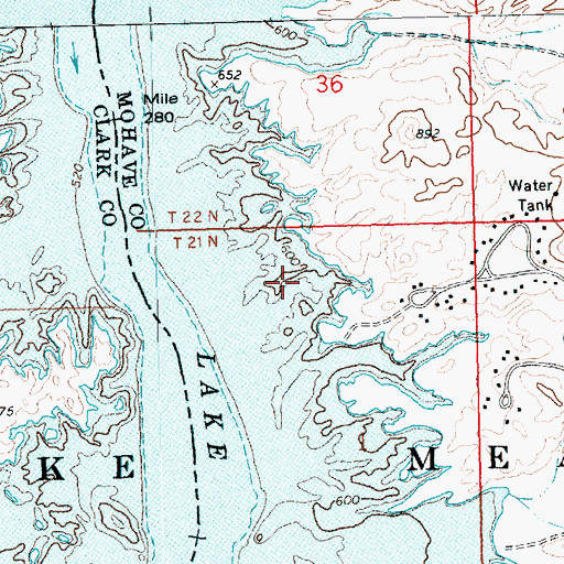 Topographic Map of Jackrabbit Cove, AZ