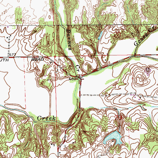 Topographic Map of Barnes Creek, IN