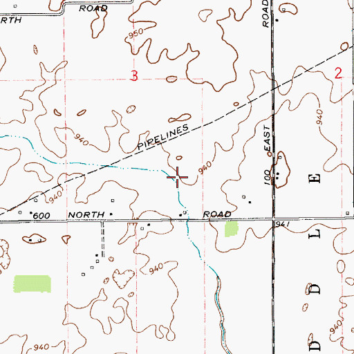 Topographic Map of Barnette Ditch, IN