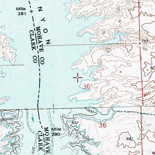 Topographic Map of Yoke Cove, AZ